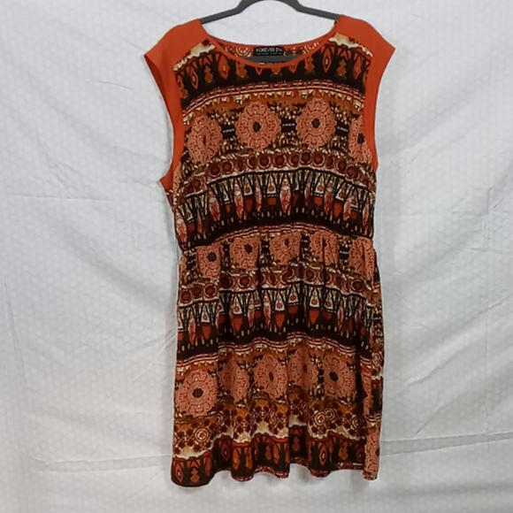 Forever 21 Dresses & Skirts - Boho fall sleeveless 3x dress